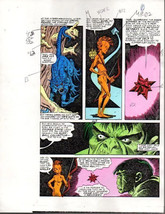 Original Marvel Comics Colorists artwork,1985 Incredible Hulk color guid... - $52.97