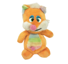 11&quot; Vintage Dan Brechner Orange Kitty Cat Rainbow Belly Stuffed Animal Plush Toy - £37.10 GBP