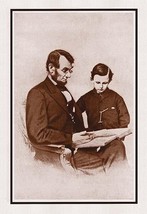 Lincoln and his Son, Tad - Art Print - £17.20 GBP+