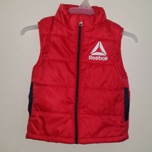 Reebok Red White Puffer Vest Toddler 2T Full-Zip Boy Girl - £8.39 GBP