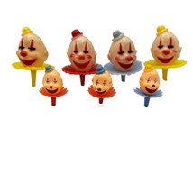 Wilton Derby Clown Cupcake/Cake Toppers Party Decoration 7 Count Vintage - $10.36