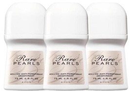 Avon Rare Pearls Bonus Size Roll-On Anti-Perspirant Deodorant 2.6 oz Pack of 3 - $11.85