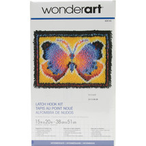 Caron Wonderart Latch Hook Kit 15&quot;X20&quot;-Butterfly Fantasy - £19.71 GBP