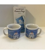 Giftco Ceramic Snowman Mugs Joy to the World Set of 2 - $10.83 CAD