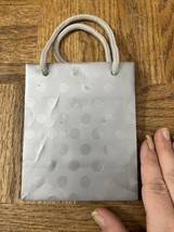 Silver Christmas Gift Bag With Small Stains - $9.78