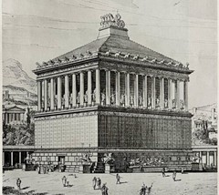 1927 Mausoleum Of Halicarnassus Antique Art Print Ephemera DWN6B - $19.99