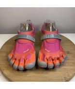 Vibram FiveFingers Womens Size 8 Running Shoes W343 Pink Orange Barefoot Sneaker - $39.59