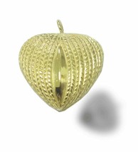 My Heart 24k Gold Plated Sterling Silver Funeral Cremation Urn Pendant w/Chain - £143.87 GBP
