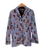 PJ Salvage Pajama Top Only Blue Dogs Wearing Scarves Hats Glasses Coats ... - $405.98 MXN