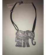 ST. THOMAS - large elephant pendant silver LOBSTER CLAW CLOSURE new - $43.14 CAD