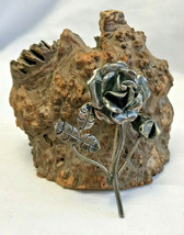 Nice! Vtg Rose Bud Flower Pin Brooch Sterling Silver Jewelry Floral 13.20g - £31.92 GBP