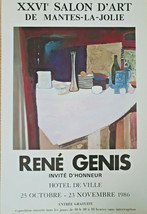 René Genis – Mantes La Jolie- Original Exhibition Poster - Affiche - 1986 - £116.87 GBP