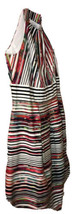 Nine West Women&#39;s Black White Striped Floral Multi Color Pleated Dress Sz 6 EUC - £29.07 GBP