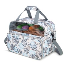 Knitting Tote With Inner Dividers For Wip, Yarn Skeins And Knitting Acce... - $67.99