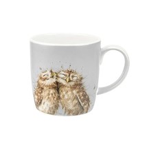 Wrendale Twits (Owl) Single Mug, Bone China, Multi-Colour, 9.2 x 12.5 x 9.3 cm  - £20.19 GBP