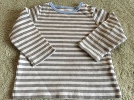Carters Boys Gray White Striped Long Sleeve Shirt 9 Months - £3.12 GBP