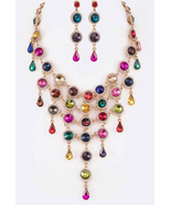 Multi Crystal Drop Set - $937.29 MXN