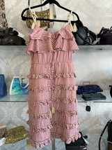 MISA Los Angeles Striped Ruffled/Tiered Cotton Blend Sundress Sz XS $396 - £92.80 GBP