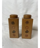 Vintage Wooden Four Seasons Salt And Pepper Shakers - £11.03 GBP