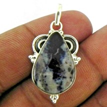 925 Sterling Silver Pendant Necklace Sodalite Handmade Gemstone Jewelry PS-1980 - £40.19 GBP