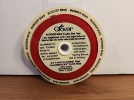 Clover Red Fusible Border Bias Tape 6.5 yards 3/4” Width 100% Cotton Qui... - $18.86