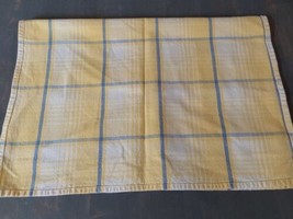 World Market Cotton Dish Hand Kitchen Towel Yellow Blue 18x25 - £10.11 GBP