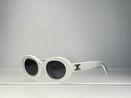 Celine Triomphe 01 / White and Gold Acetate Sunglasses / CL40194U - £223.77 GBP