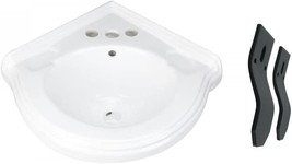Renovators Supply Manufacturing Portsmouth 22&quot; W Corner Wall Mount Bathroom Sink - £149.03 GBP
