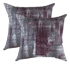 TreeWool (Pack of 2) Decorative Throw Pillow Covers Brush Art Accent in 100% Cot - £18.29 GBP