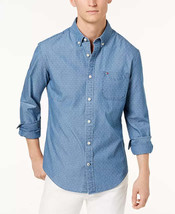 Tommy Hilfiger Mens Classic Fit Dobby Denim Oxford Shirt - £30.04 GBP