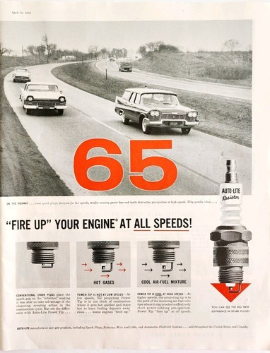 1958 Auto Lite Resistor Spark Plugs Advertisement Automobilia Vintage DWII22 Item image 2