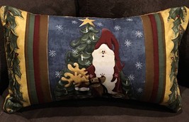 December Christmas Santa and Reindeer Pillow - £14.45 GBP
