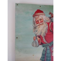 Vintage Tin Christmas Sign St. Nicholas Toy Co 1894 Santa Victorian Reproduction - £14.56 GBP