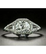 OEC Diamond Art Deco Vintage Ring, Antique Filigree Woman&#39;s Engagement Ring - £99.91 GBP