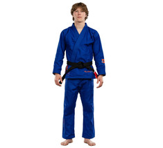 Fuji Ultra Lite Lightweight Mens Brazilian Jiu-Jitsu BJJ Gi - Blue w/ Orange - £97.91 GBP