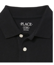 NWT The Children&#39;s Place boys Single Short Sleeve Pique Polo, Black, Small - £3.62 GBP