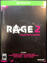 Rage 2 Collector&#39;s Edition Microsoft Xbox One Video Game Steelbook Poster Ruckus - £67.41 GBP