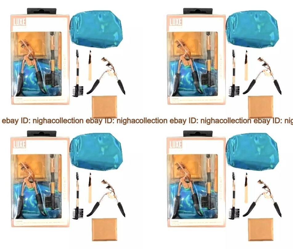 4Boxes Eye Kit L.Studi Rose Gold LashCurler/Tweezer/Spoolie/Mirror&amp;Bag B... - $26.72