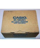 Genuine Casio EZ Label Printer Cartridge IR-18GN1 green tape black ink 1... - $49.37 CAD