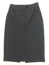 Womens Bebe Black Stretch Back Zipper &amp; Slit Hem Pencil Skirt Misses Size 2 - £9.95 GBP