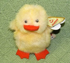Aurora Mini Chick Plush 4&quot; Stuffed Animal With Hang Tag Furry Yellow Orange Toy - £9.03 GBP