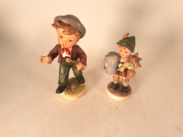 Vintage German Figurines, Hummel &#39;For Father&#39;, Stauffer&#39;s &#39;Boy w/ Violin&#39; AS IS - £10.50 GBP