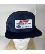 Vintage Snap Back Hat Action Handling Systems Nissan Forklifts Sportscap - $13.95 CAD