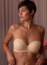 Freya su Misura con Ferretti Reggiseno senza Spalline IN Beige 34FF (fm7... - $33.07