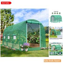 Walk-in Greenhouse with Dual Zippered Screen Doors and 6 Vent Windows in... - $175.18