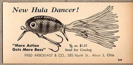 1947 Print Ad New Hula Dancer Fishing Lures Fred Arbogast Akron,OH - £7.78 GBP