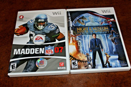 Lot of 2 - Wii Madden NFL 07 &amp; Wii Night at Museum Include Case, Disc, Manuals - £7.92 GBP