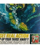 1964 7up Get Real Action Soda Pop Advertisement Scuba Diver Beverage DWII20 - €21,77 EUR