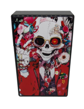 RYO Colorful Skull Reg. King Size Push-N-Open Plastic Black Cigarette Case - €7,59 EUR