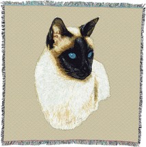 Siamese Cat Blanket By Robert May - Present For Cat Lovers - Lap Sq.Are Tapestry - £61.76 GBP